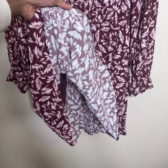 Madewell Smocked Y-Neck Mini Dress In Floral - Picture 10 of 16